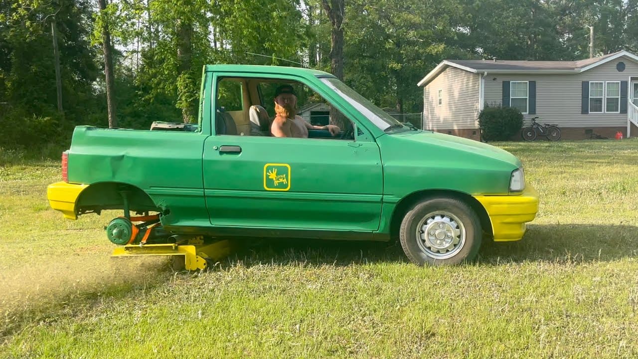 The Ron Beer — Ginger Billy's Ford Festiva Lawn Mower