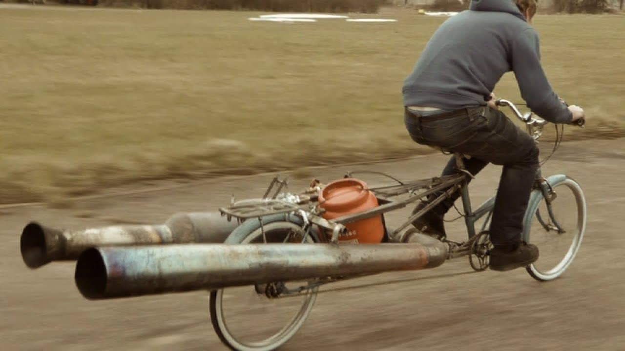 Colin Furze's Pulse Jet Bicycle -- 50 MPH on Homemade Jet Power
